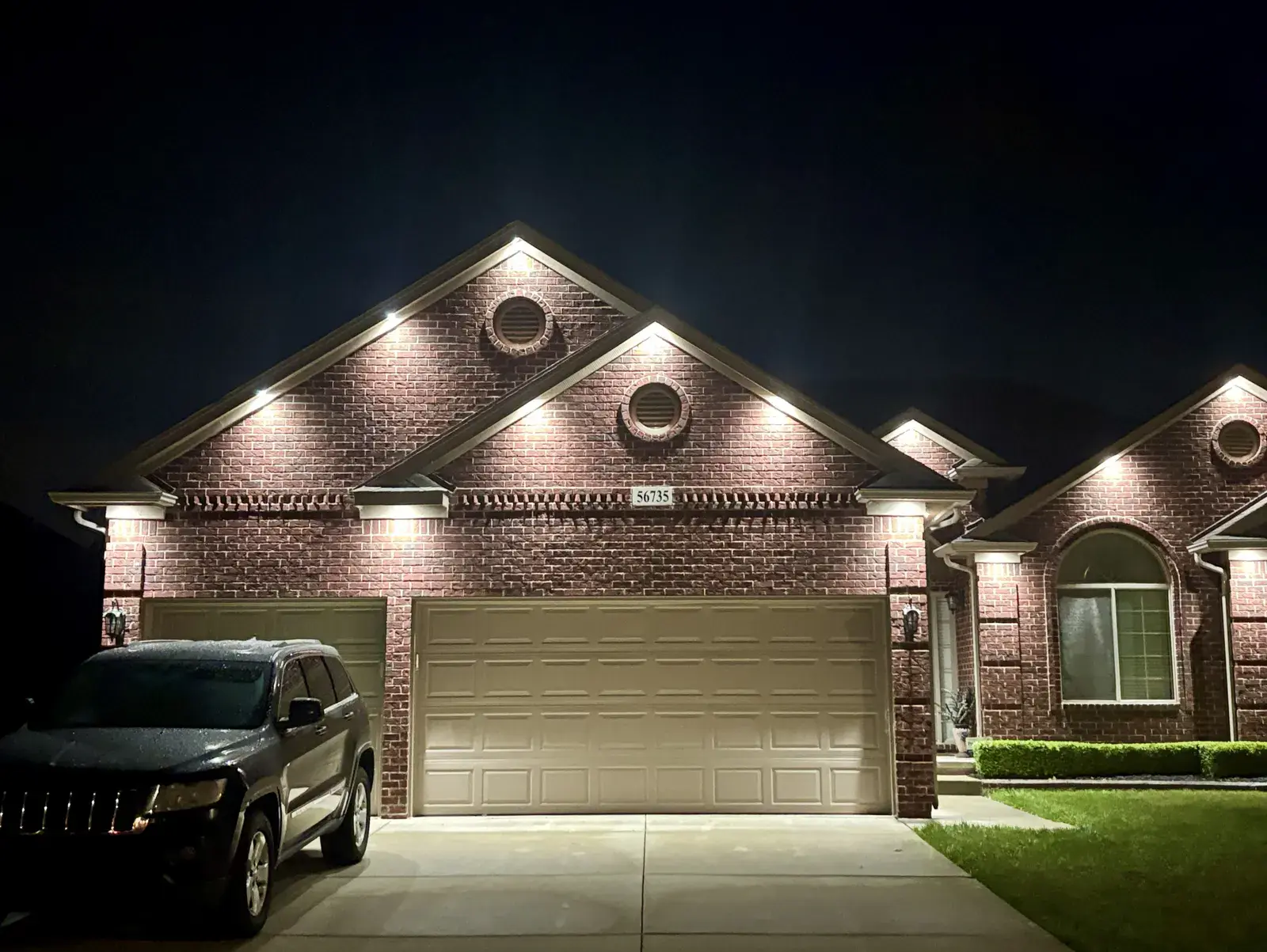 Soffit Lighting Installation — Sterling Heights after completion