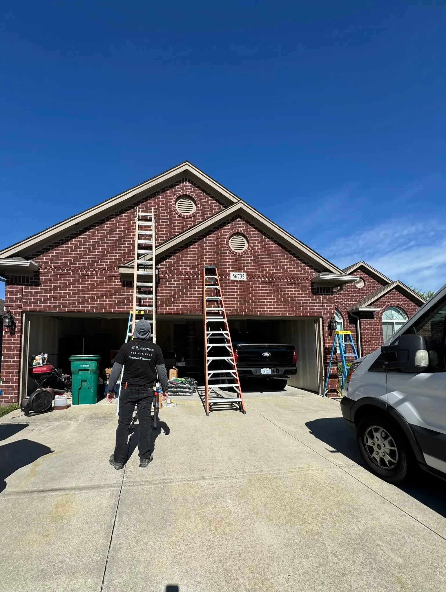 Soffit Lighting Installation — Sterling Heights before work began